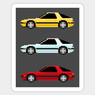 Mazda RX7 FC Pixelart Combo Sticker